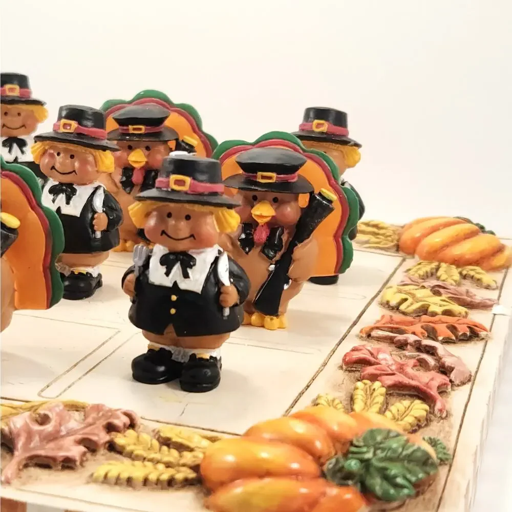 Yankee Candle Boney Bunch Thanksgiving Turkey Checkers Set – Fall Table Décor
